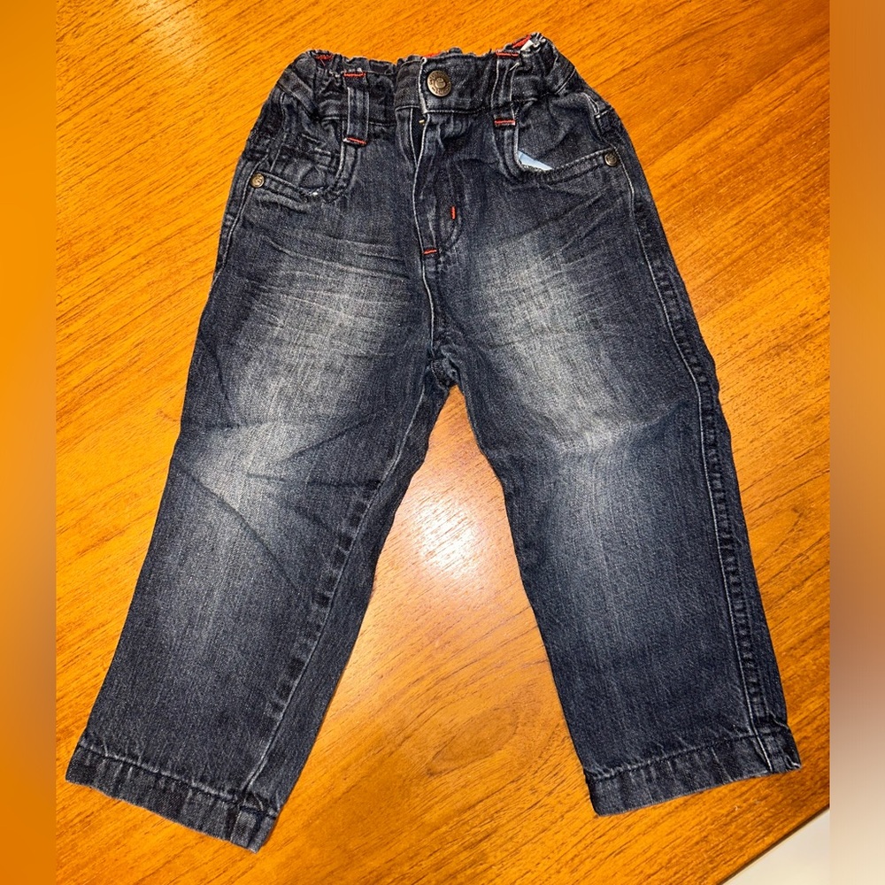 Gagou Tagou | 100% cotton black wash jeans | size 24m